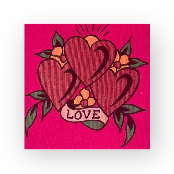 Y2K: OG Ed Hardy ❤︎︎ Love Tattoo Ribbed Tank ❤︎︎ Hot Pink ❤︎︎ Girl 10 XXS XS ❤︎︎ - Picture 8 of 16
